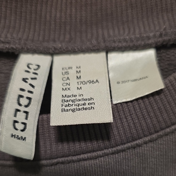 NIRVANA Gray Sweatshirt with White Logo - Picture 2 of 3
